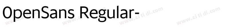 0penSans Regular字体转换